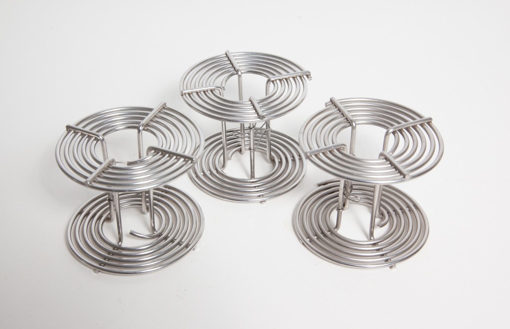 3x STAINLESS STEEL 120 PROCESSING REELS