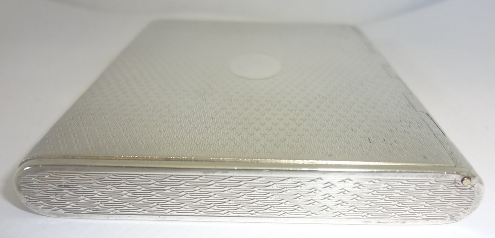 c.1900 Vienna Austria 900 Silver Engine Turned Pattern Cigarette Case