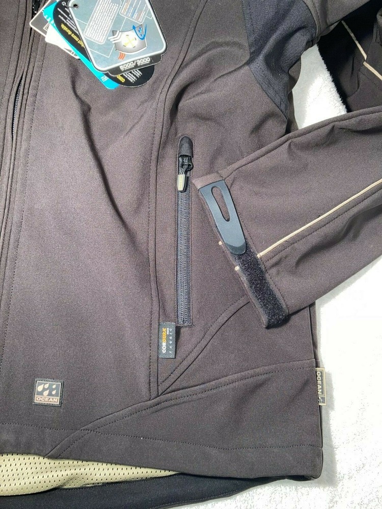 Ocean Abeko Mens Thor Black Softshell Water & Wind Resistant Jacket Large