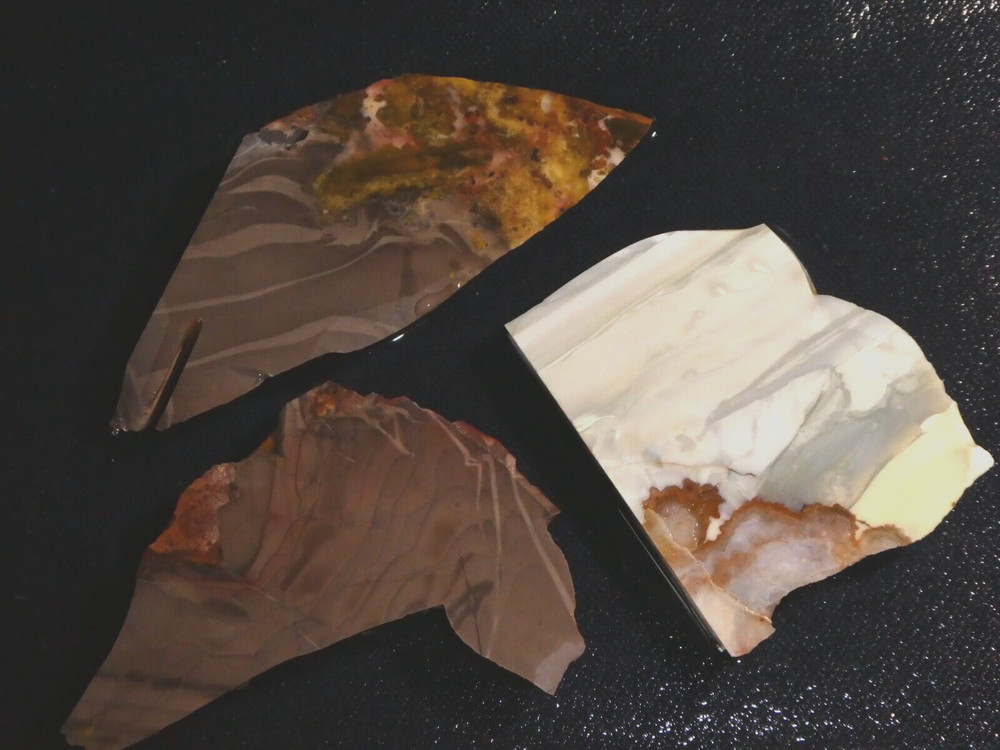 Willow Creek Jasper 3 small pieces- rough--cabbing--display