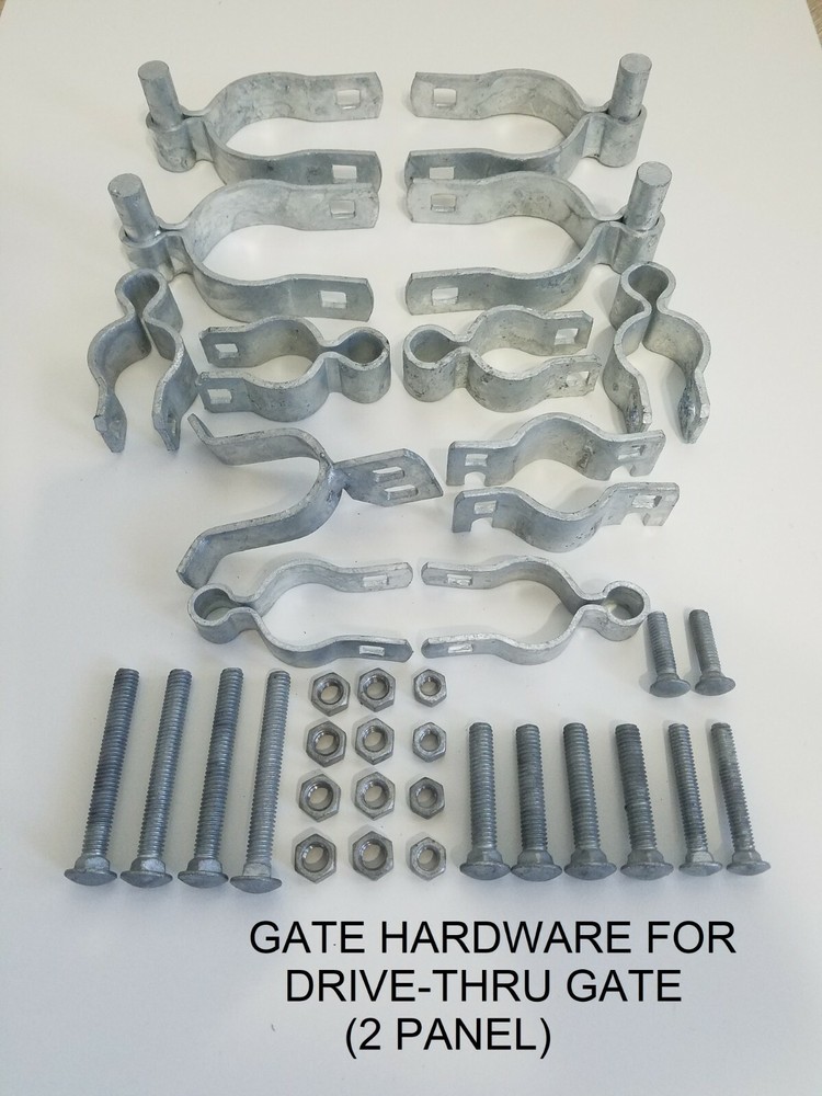 1-3/8 x 2-3/8 DRIVE-THRU GATE HARDWARE (2 PANEL)