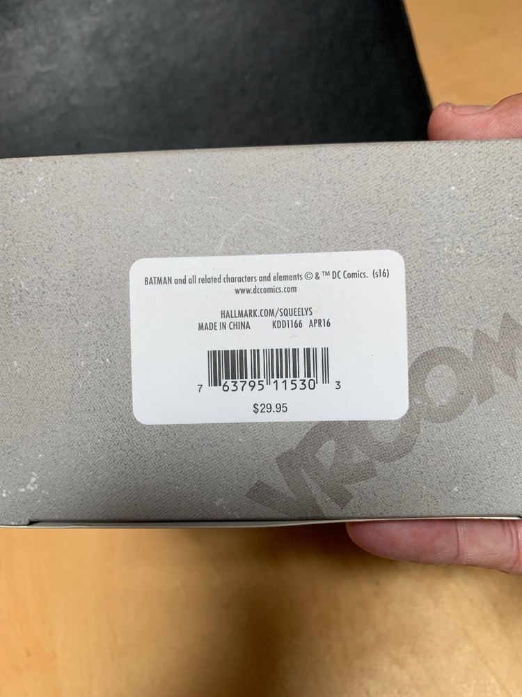 Hallmark DC Comics 2016 SDCC EXCLUSIVE Squeelys Grey Batman 1966 Batmobile Car