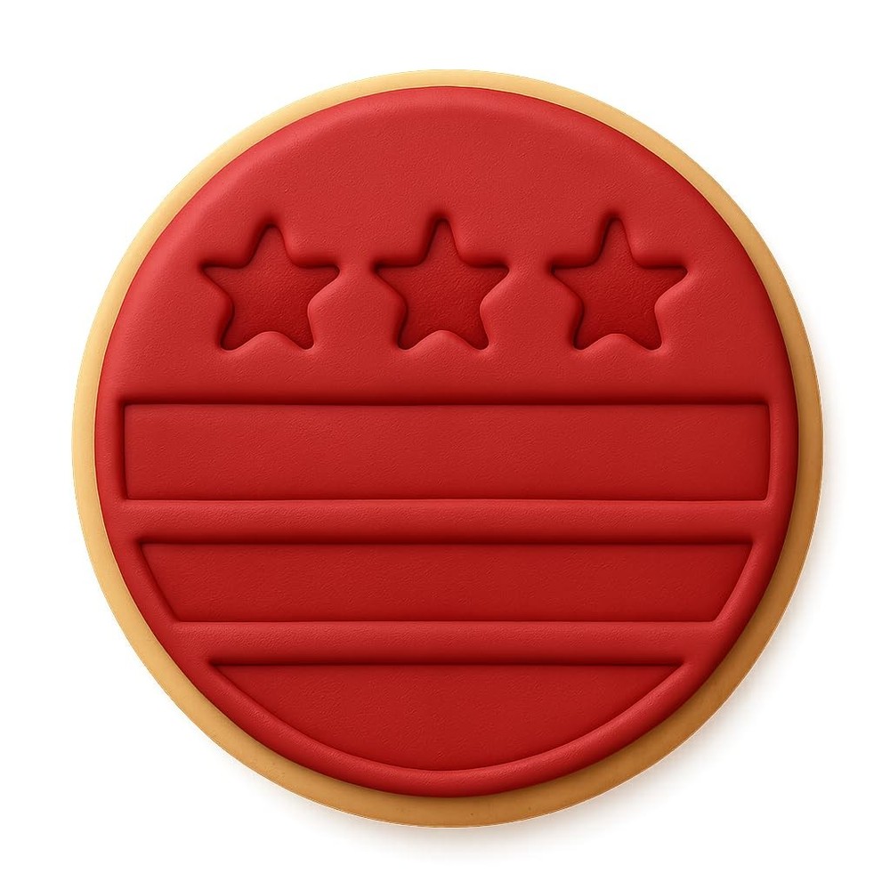 Vote Button Cookie Cutter & Stamp - 4x4