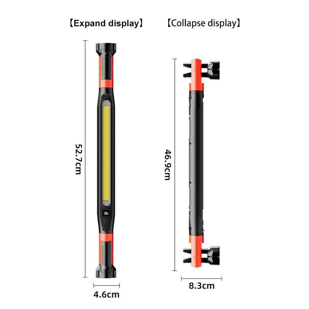 Magnetic Led Work Light USB Rechargeable Flashlight Handheld/Hanging Workshop