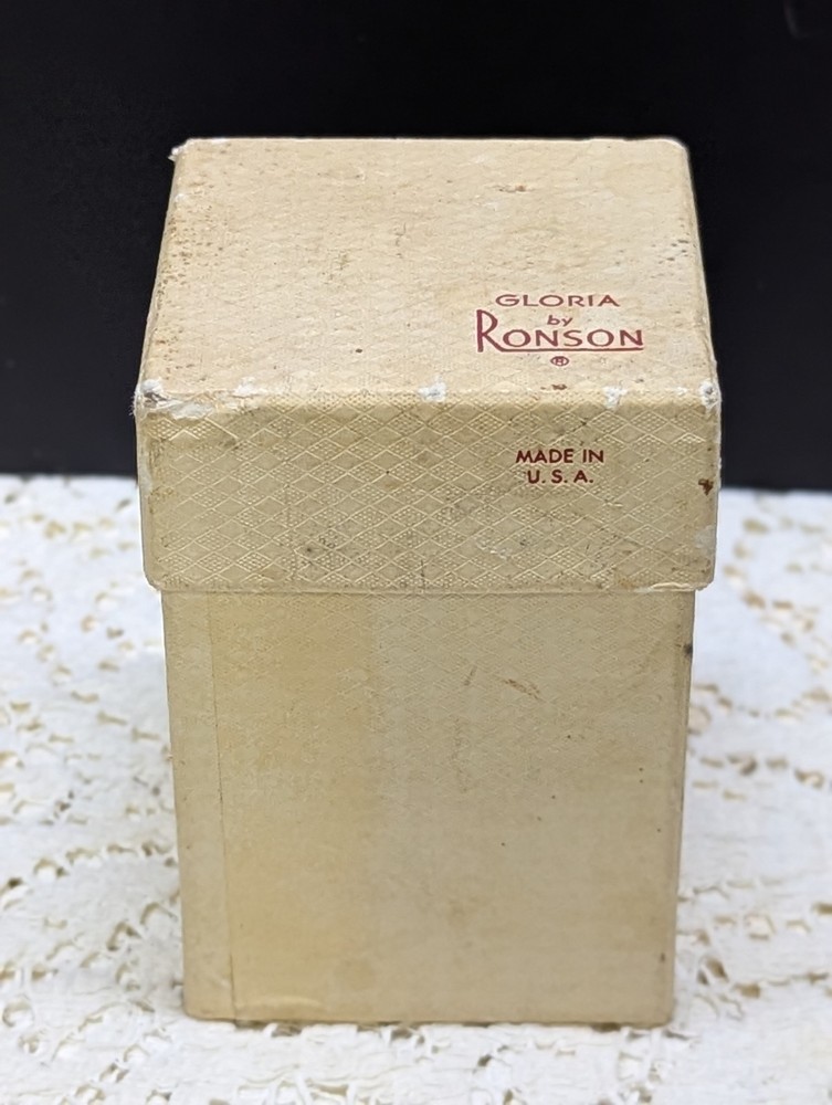 Vintage Ronson Gloria Table Cigar Cigarette Lighter Silver Plated