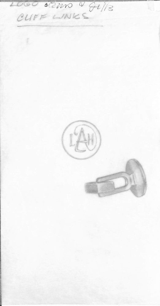 Logo Cuff Links Graphite Drawing