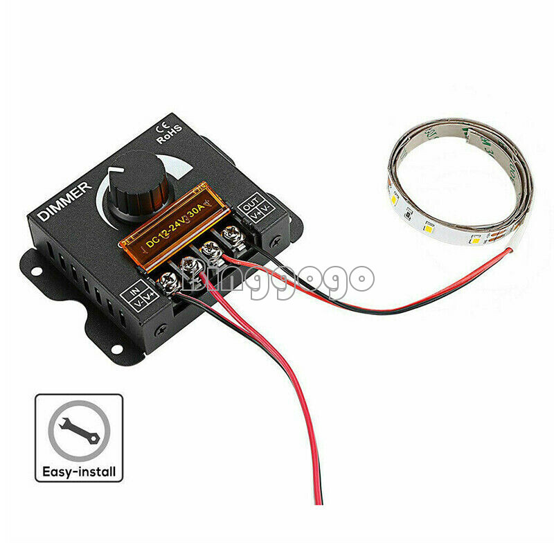 1PCS DC 12V / 24V 30A LED Switch Dimmer Controller for LED Strip