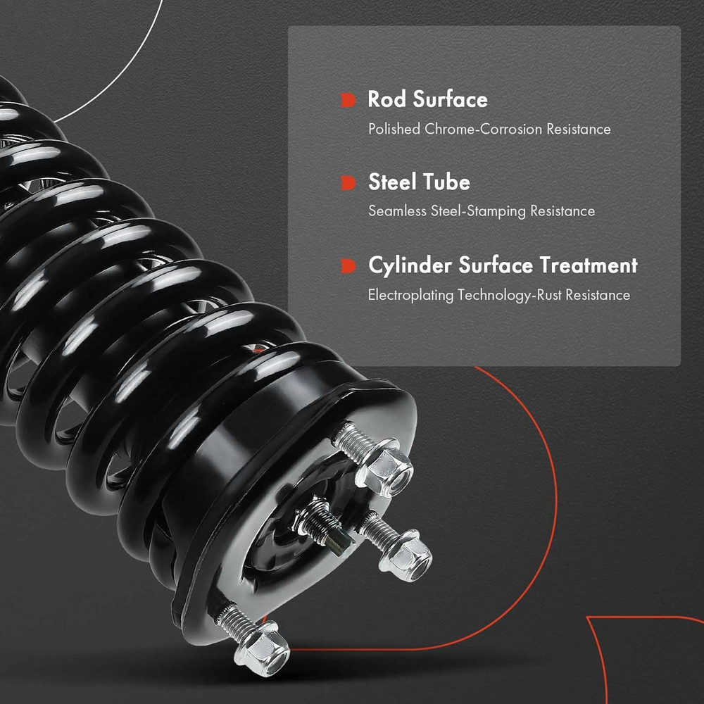 Front Pair (2) Complete Strut & Coil Spring Assembly Compatible with Dodge Dakot