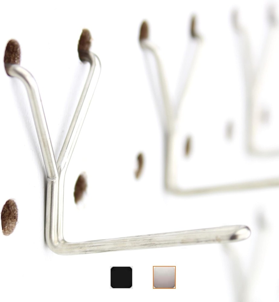 Stainless Steel Pegboard Hooks 50-Pack - Secure & Versatile Tool Storage