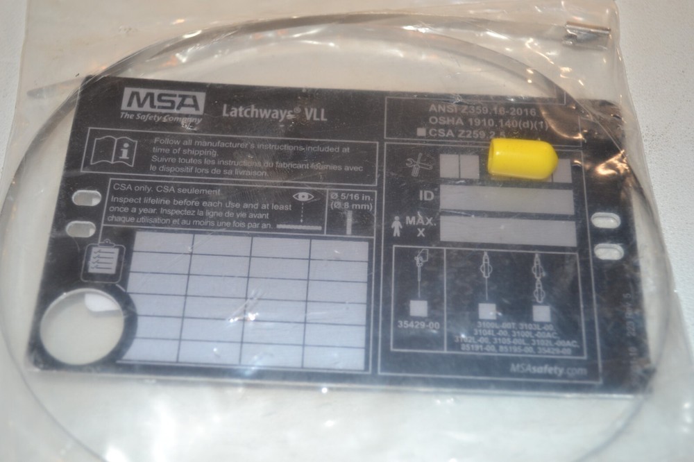 MSA Vertical System Label Assembly - 35001-00SS
