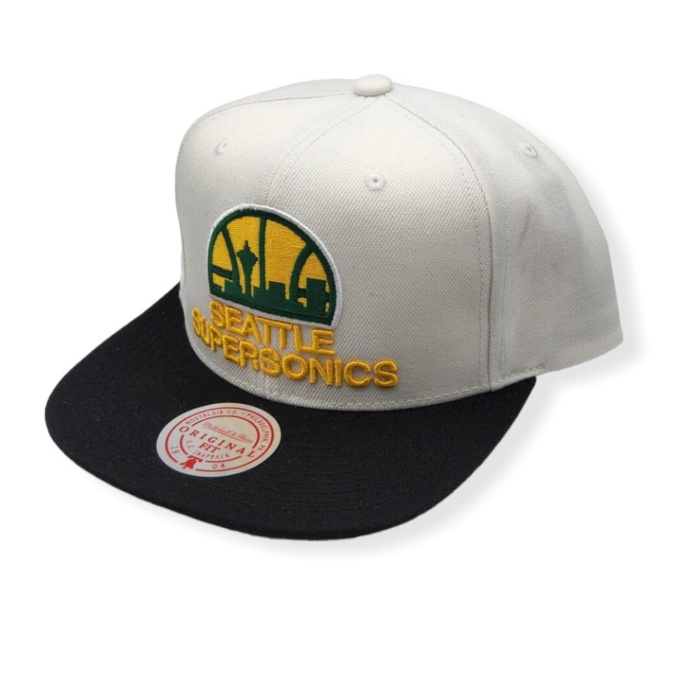 Mitchell & Ness Seattle Supersonics Fresh Crown HWC Adjustable Snapback Hat Cap