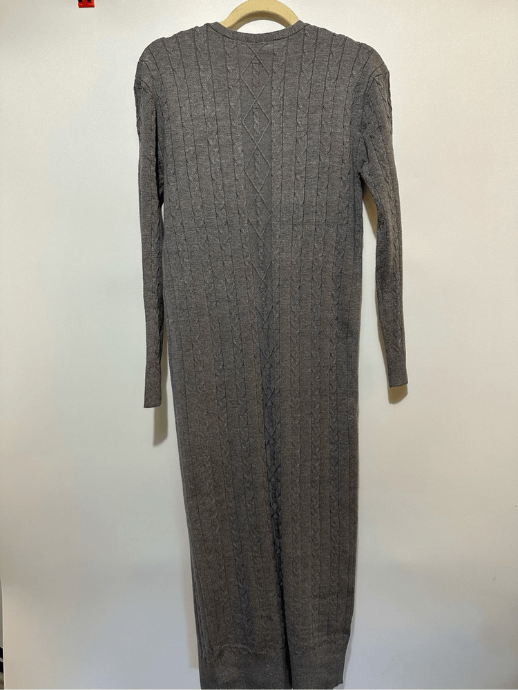 Grey Knit maxi dress set
