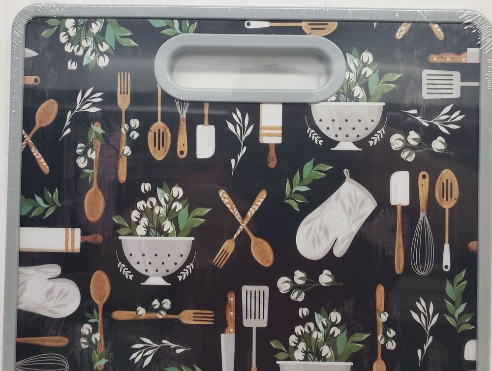 Kitchen Plastic Cutting Board (12"x15") KITCHEN ITEMS,KITCHENWARE, grey frame,HL