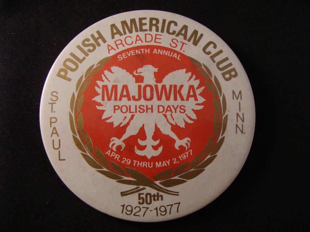 1977 Polish Days pinback button St. Paul MN