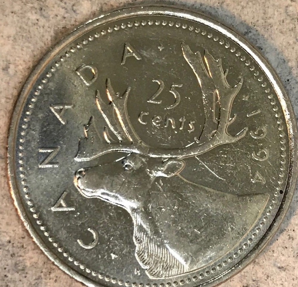 1994 25 Cents Canada