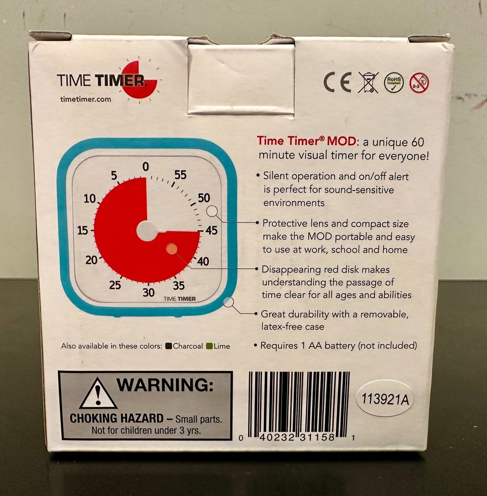 60 Minute Visual Timer MOD Education Edition *NEW IN BOX*