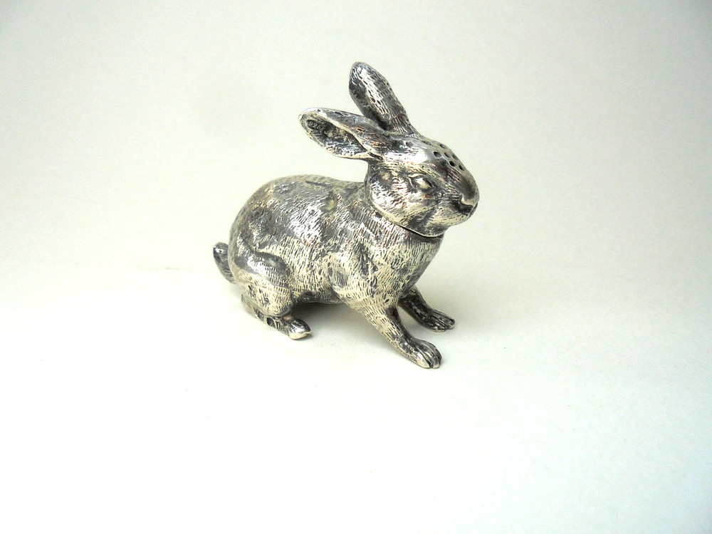 Sterling Silver Rabbit / Hare Pepperette Figure