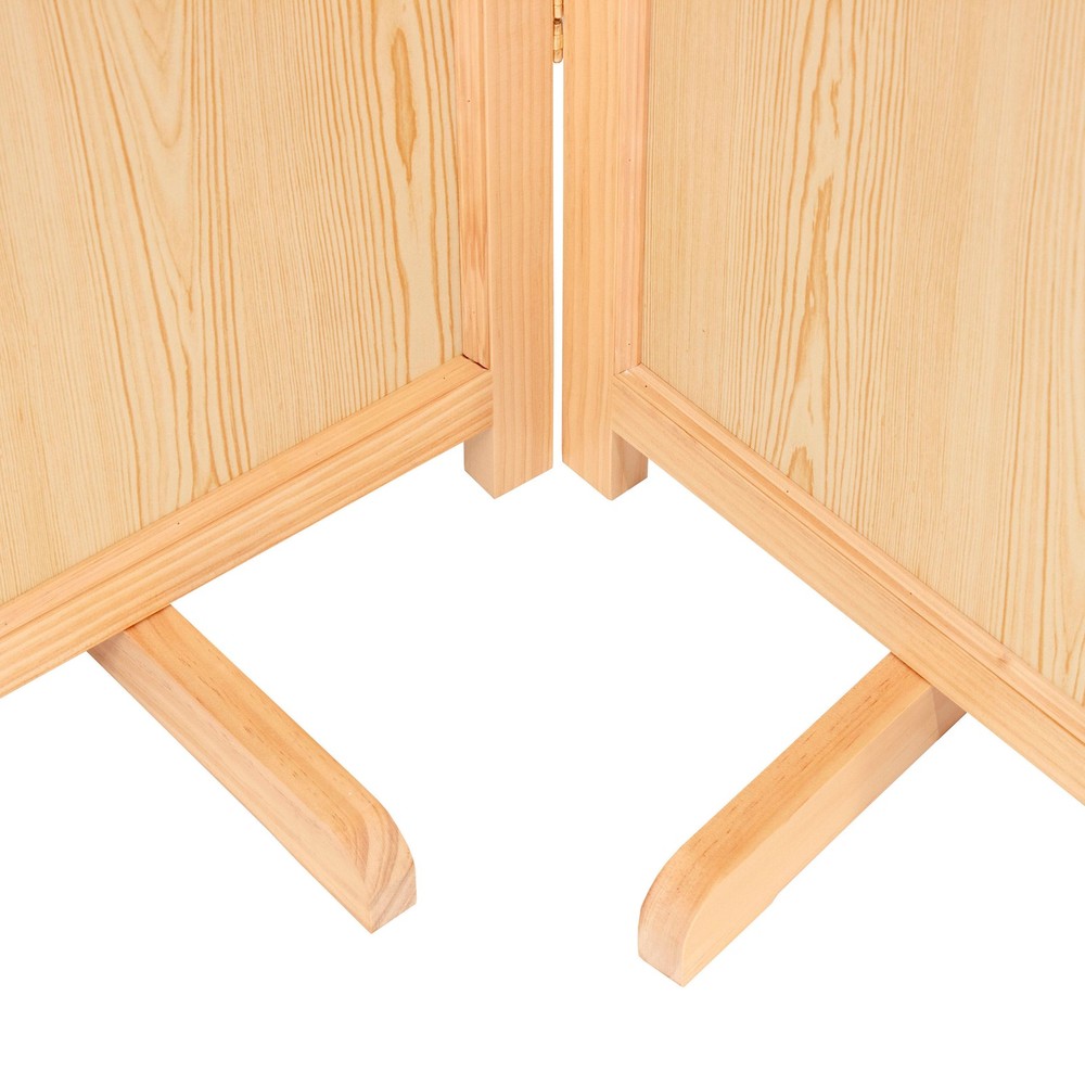 6 ft. Tall Adjustable Shutter Room Divider Natural 3 Panel