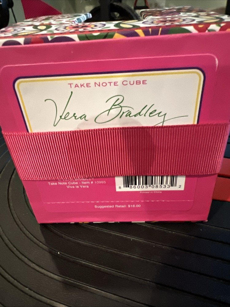 NWT Vera Bradley Take Note Cube~Viva La Vera