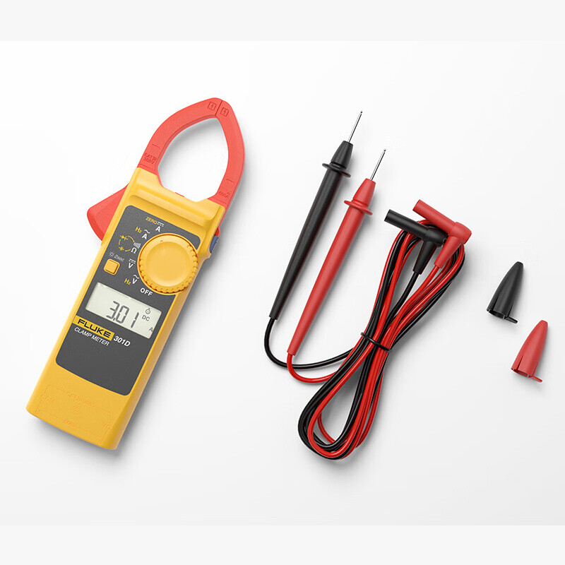 Fluke 301D AC/DC Clamp Meter 600A 600V Voltage Current Frequency Backlight