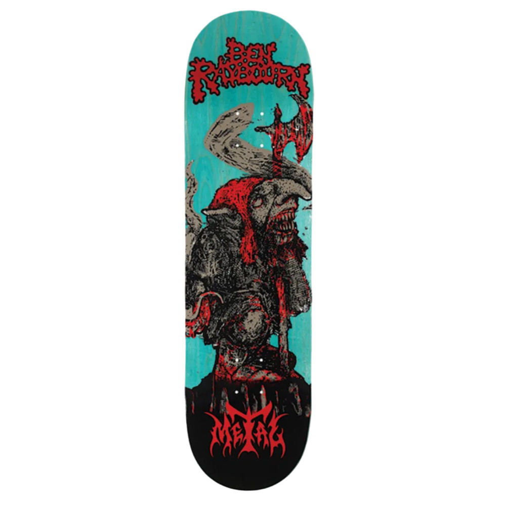 Metal Skateboard Deck Raybourn Red Caps 8.6