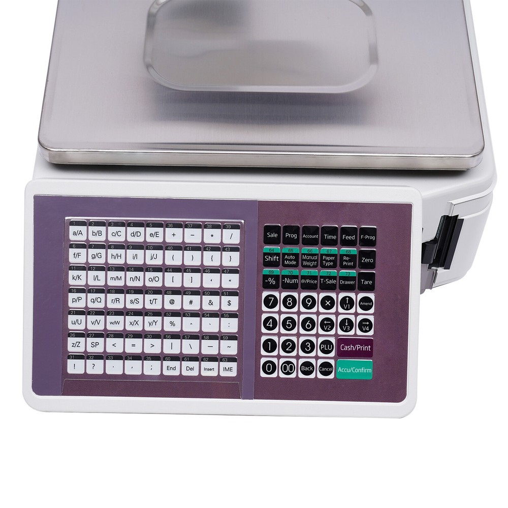 Commercial Digital Price Computing Scale with Thermal Label Printer Supermarket