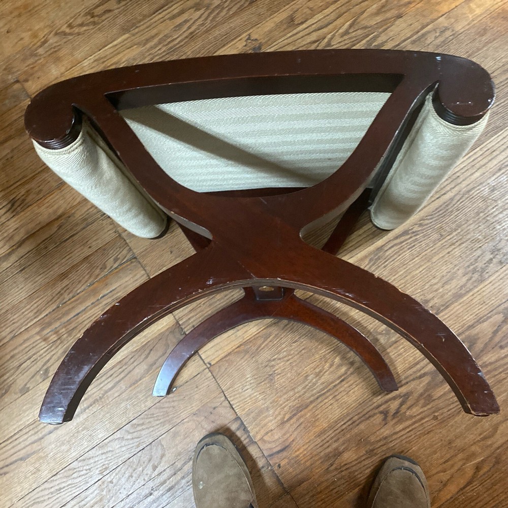 Nice Kindel Walnut 4 Legs Stool, Good Condition