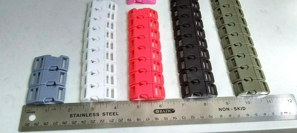 Curved 1/2 Side Release Plastic Buckles 53 Pack