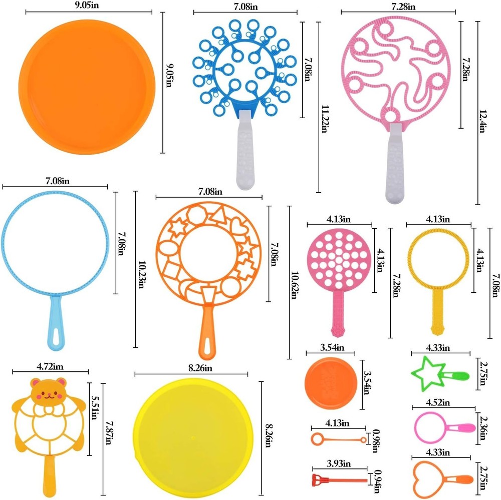 Bubble Wands Set - Big Bubbles Wand Funny Bubbles Maker with Tray, Nice for O...