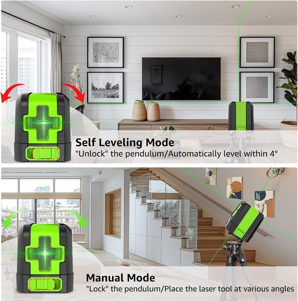 Professional 100Ft Self-Leveling Green Laser Level with 360° Magnetic Function