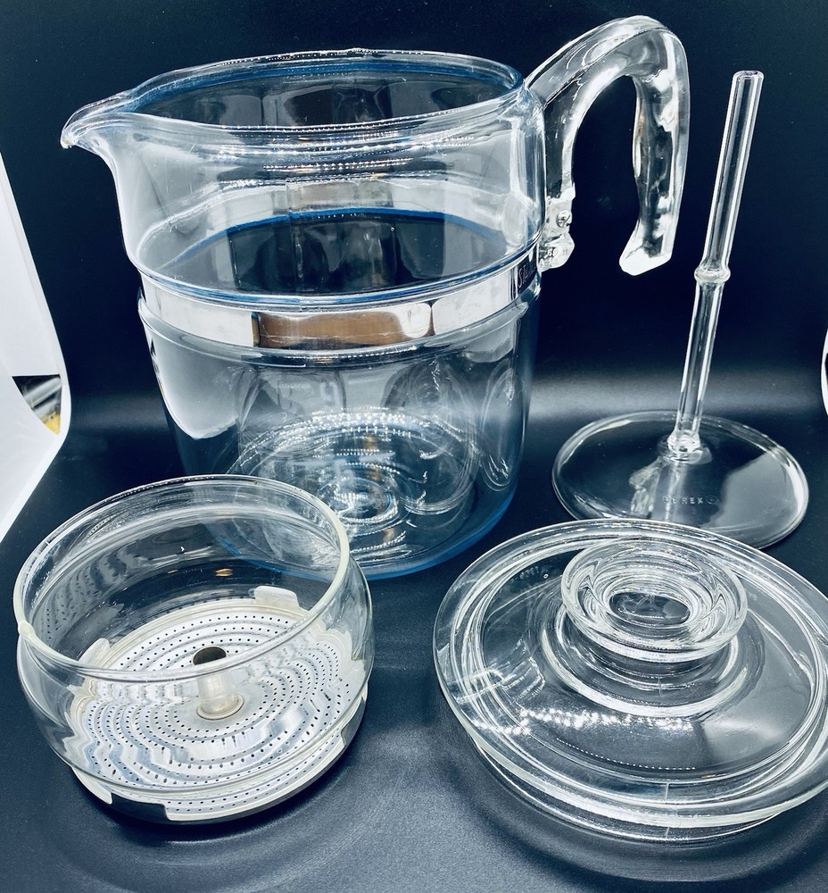 Vintage PYREX Percolator - 6- 9 Cup 7759 - Missing Metal Strainer
