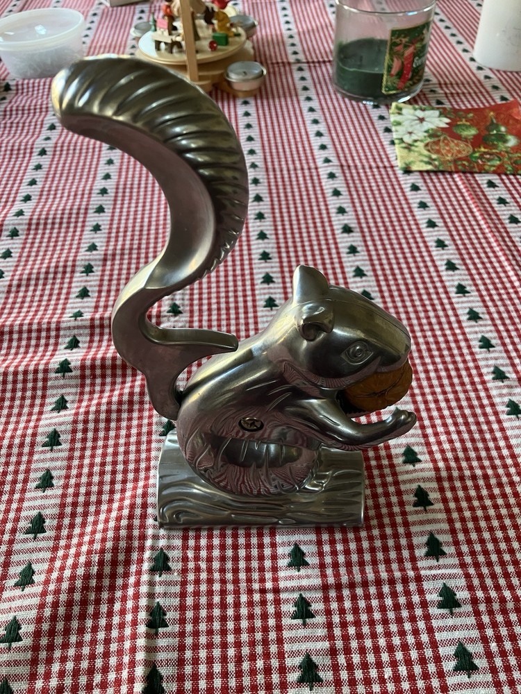 Cast Aluminum Squirrel Figurine Nutcracker
