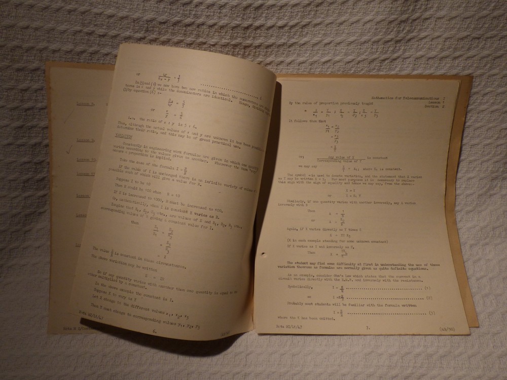 Post-WW2 1940s 1950s Royal Navy Engineering Training Notes Ephemera