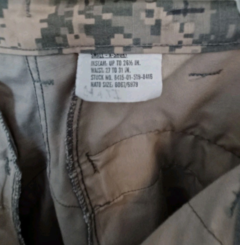 Digital Camo Small Regular Pants Military Surplus Button Fly