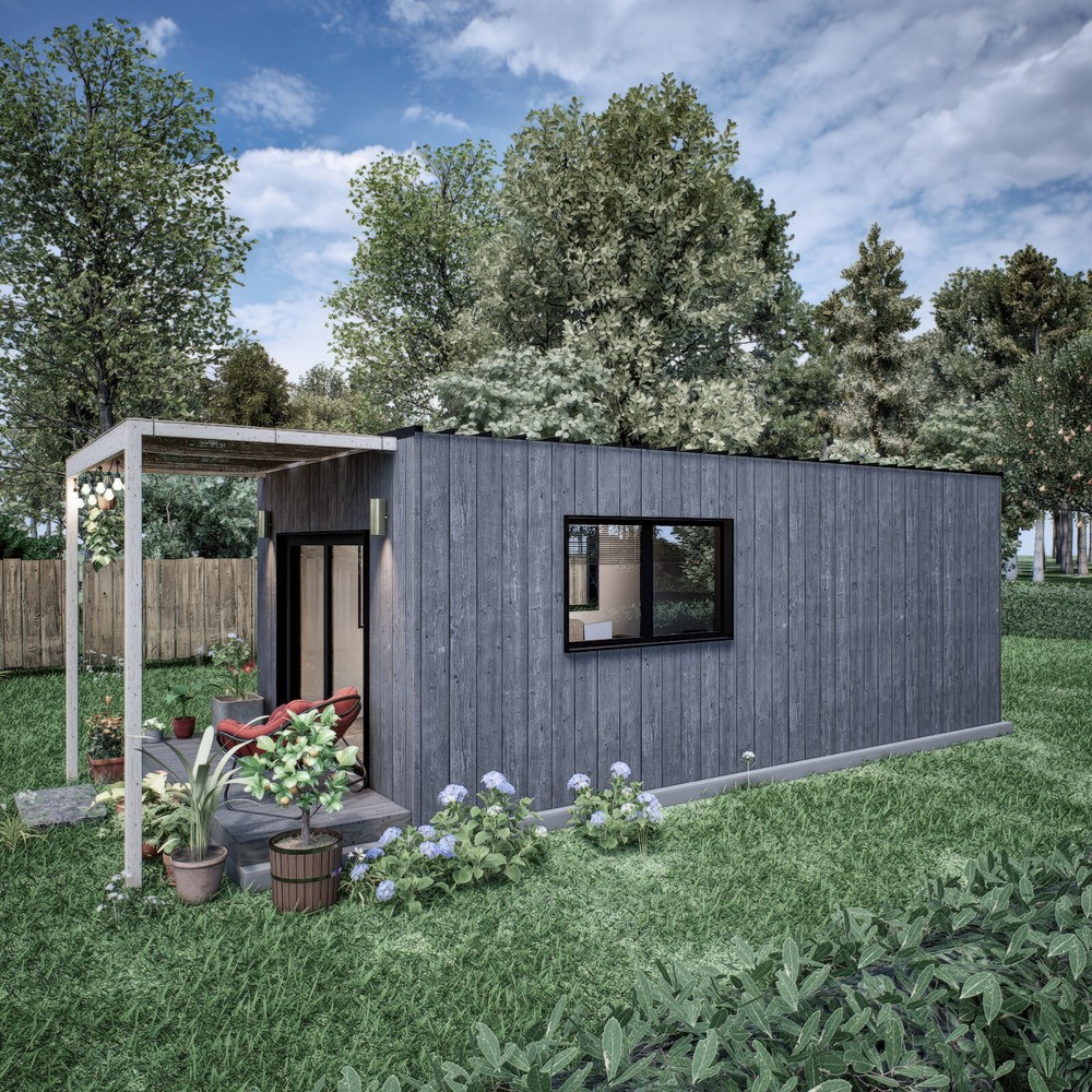 Tiny Office Plan, 12’ x 24’ Small Office Plans, Tiny House Plans, Hard Copy