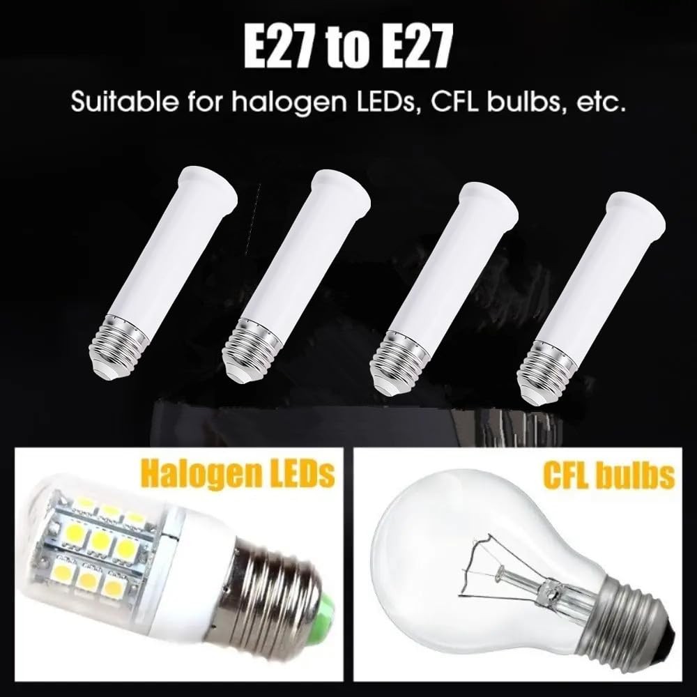 E26 Socket Extender, E26 Standard Medium Base Lamp Bulb Socket Adapter of 12C...