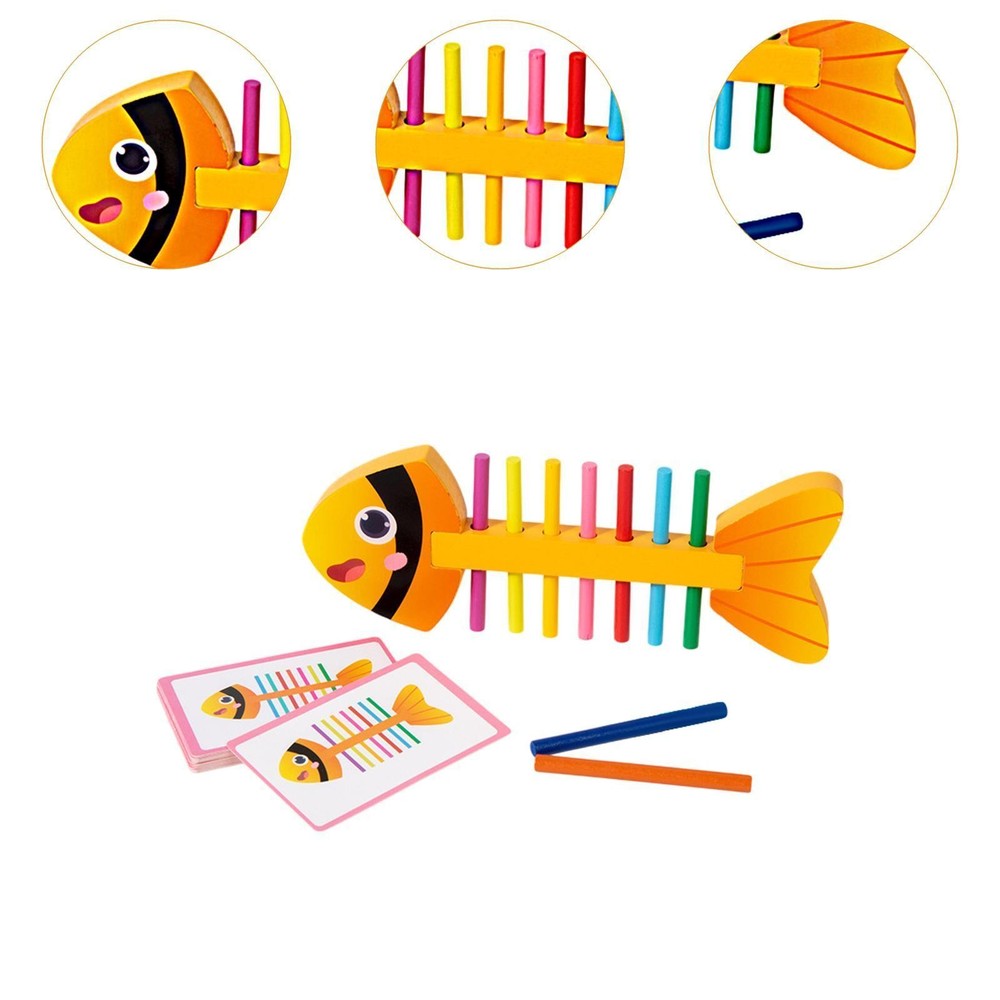 Fishbone Matching Toy Matching Game Developmental Hand Eye Coordination Creative
