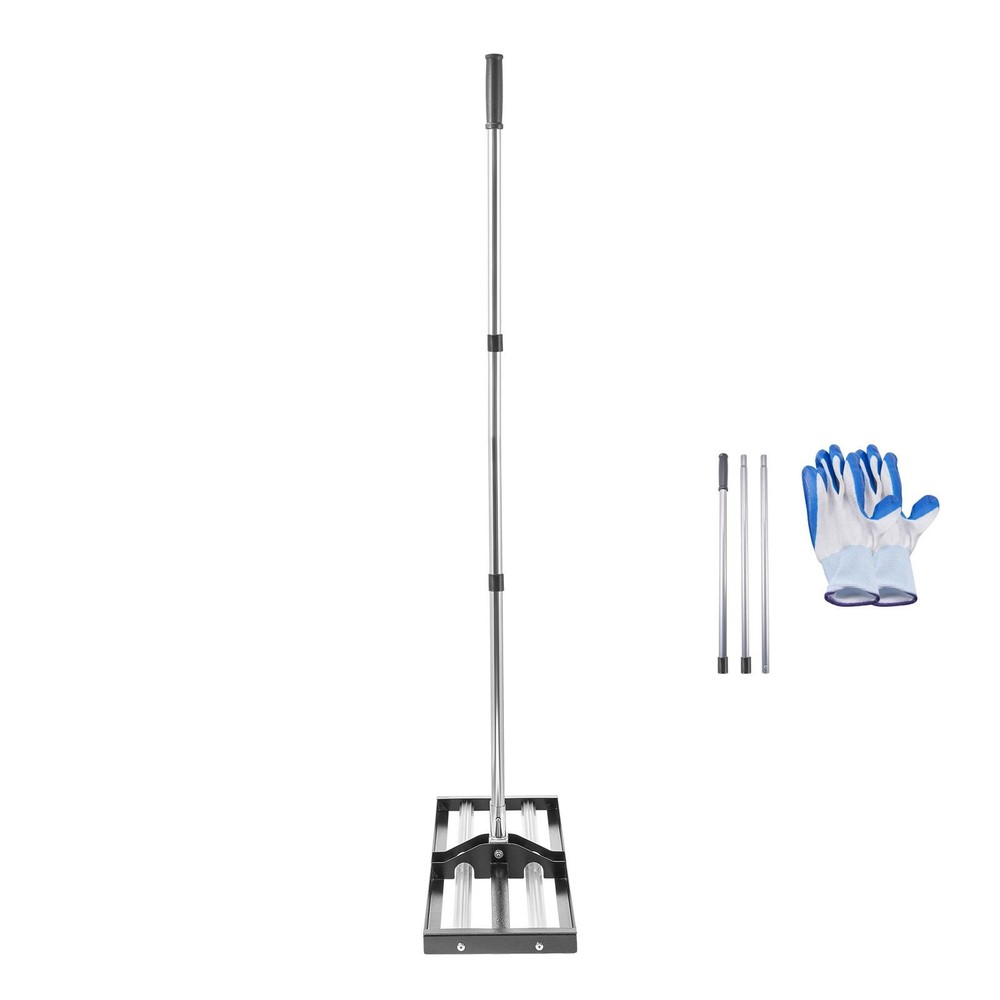 30"x10" Soil Leveling Rake 83" Adjustable Handle Yard Lawn Leveler Tool