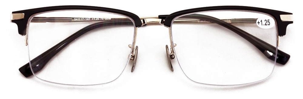 Men Aluminum Optical Frame Rectangular Reading Glasses with Titanium Temple Ti04
