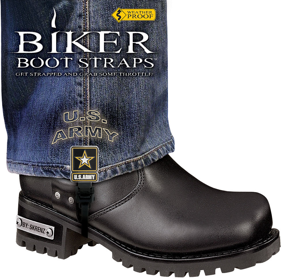 6" US Army Biker Boot Straps