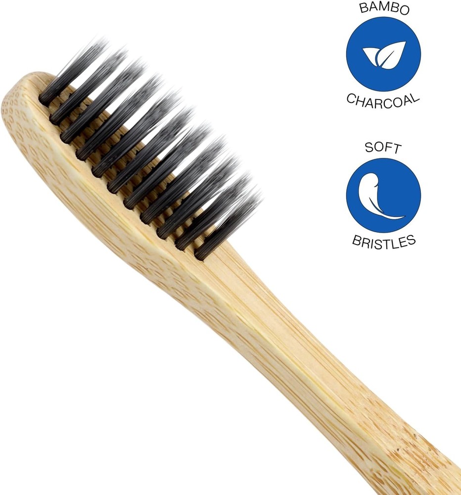 Biodegradable Eco-Friendly Natural Compostable Bamboo Toothbrushes, FSC...