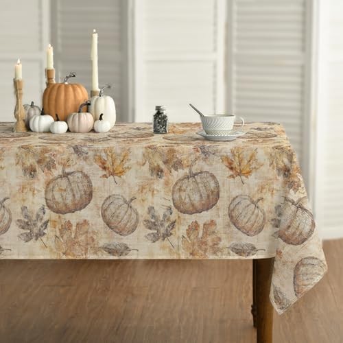 Fall Tablecloth 60×84 Inch Rectangular, Autumn 60" x 84" (Rectangular) Yellow