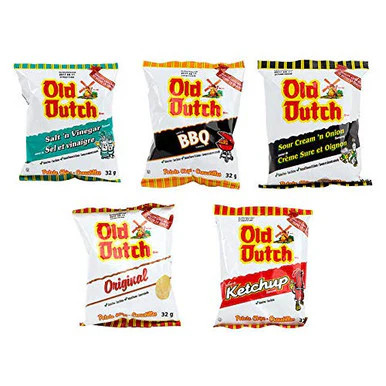 Old Dutch Chips Variety Pack 32g/1.1oz - 30 Pack
