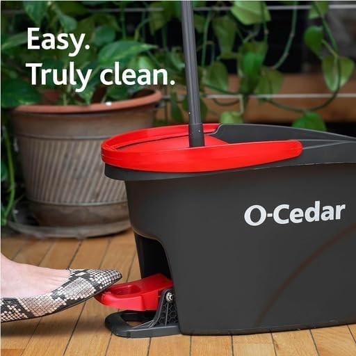 Microfiber Spin Mop and Bucket Floor Cleaning System with 3 Extra Refills