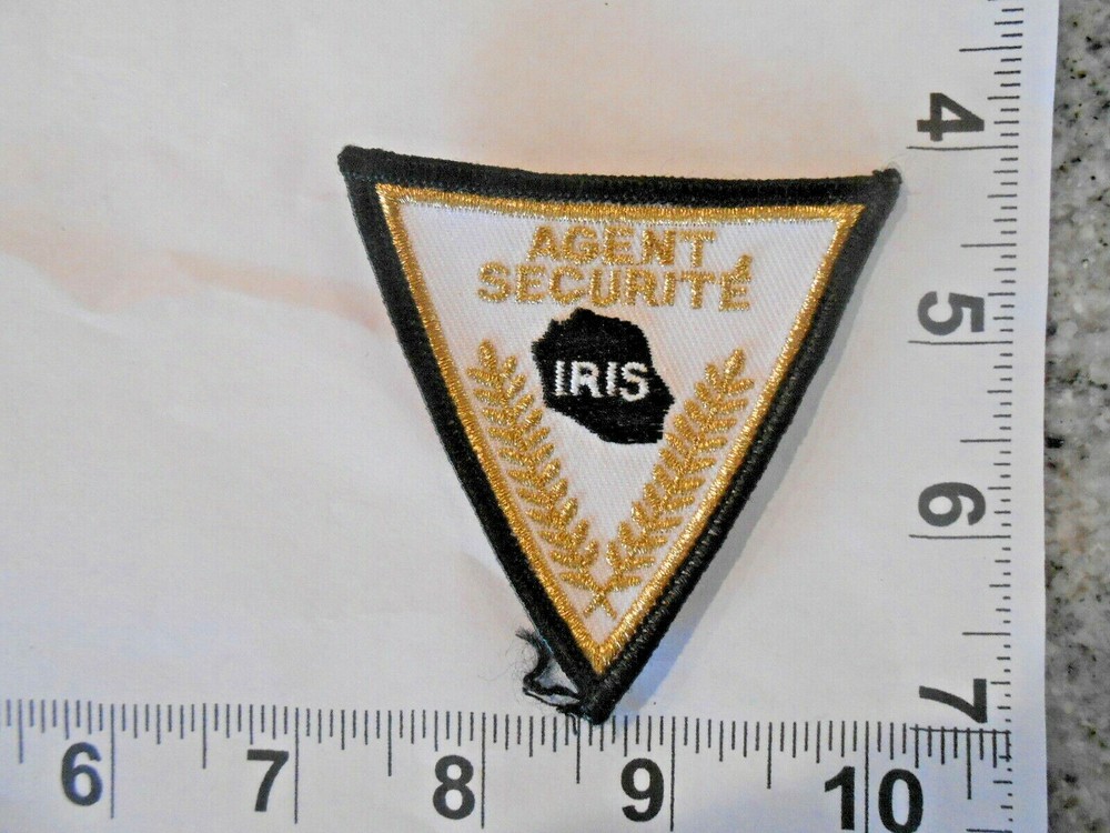 Patch Retired:  IRIS, Agent Securite (French) Patch    FREE shipping