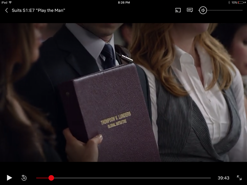 Original TV show prop: Mike's Mock trial case folder