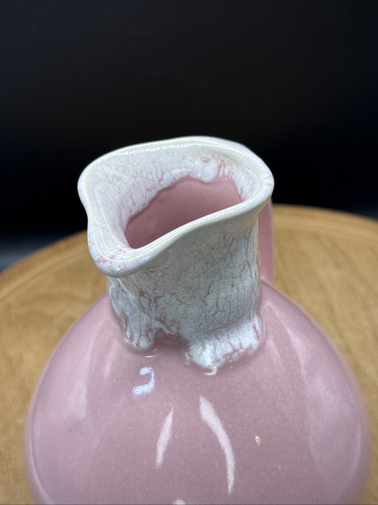 Pink Drip Glaze Ceramic Pitcher