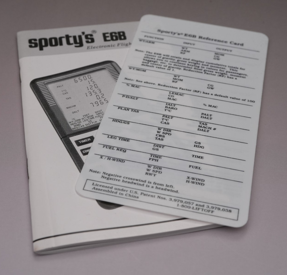 Sporty’s E6B Electronic Pilot Flight Computer w/ Manual Case & Reference Card