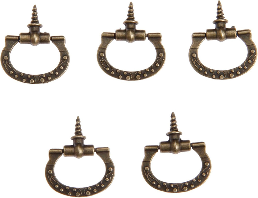 10Pcs Mini Cabinet Pulls, Self-Tapping Screws Knobs Handles for Jewelry Box Draw