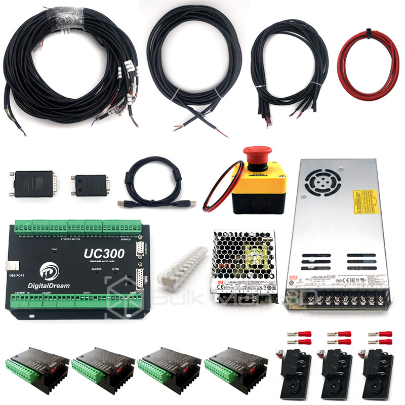 MACH3 USB 4 Axis UC300 Controller Kit for QueenBee Work-Bee CNC Router Machine